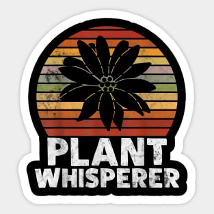 Retro Plant Whisperer Hobby Gardening Gardener Sticker